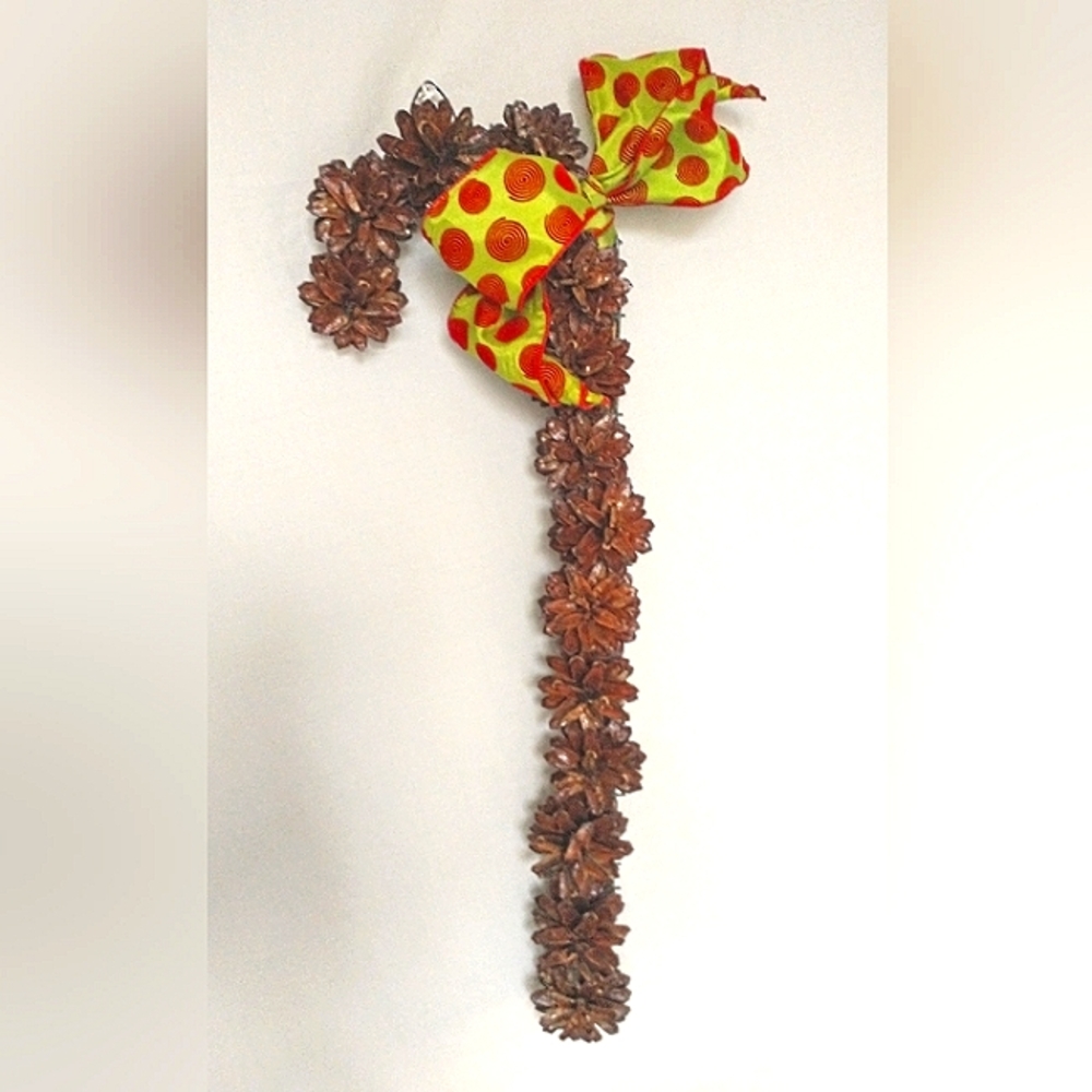 1970s Handcrafted Pinecone Candy Cane